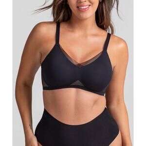 Honeylove Crossover Bra size XL Runway Black Nude